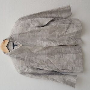 Eileen Fisher silk linen blazer small